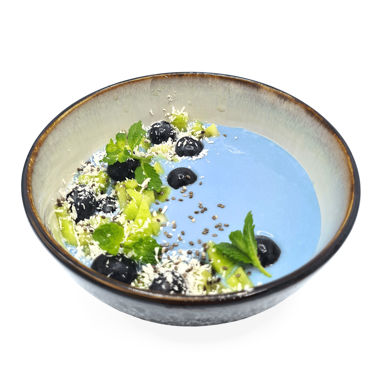 Coconut, blue spirulina bowl